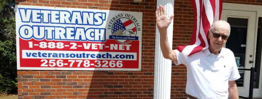 Robert Wheeler outside of Veteran's Outreach Alabama.